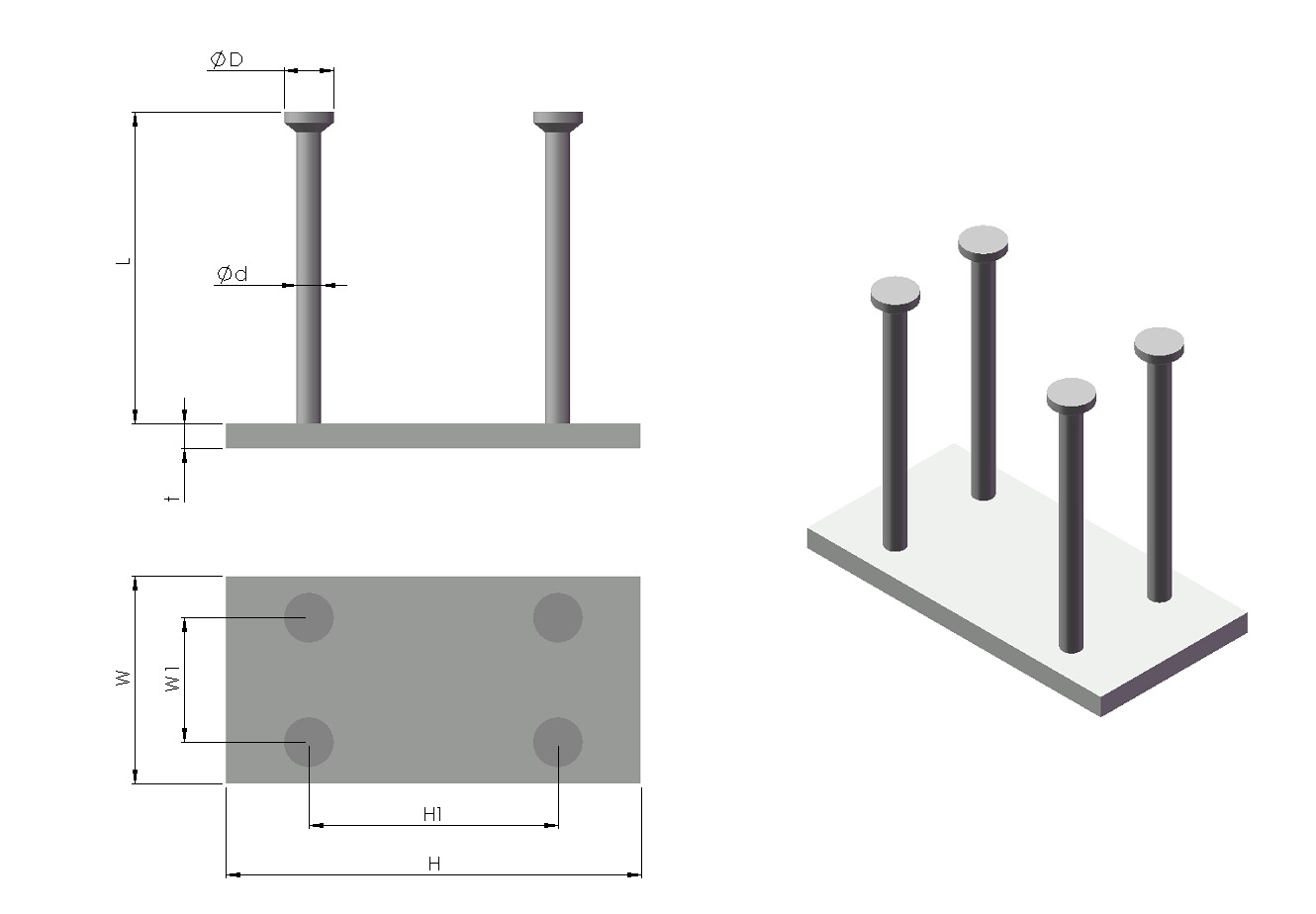 Fastening Plate technical drawing